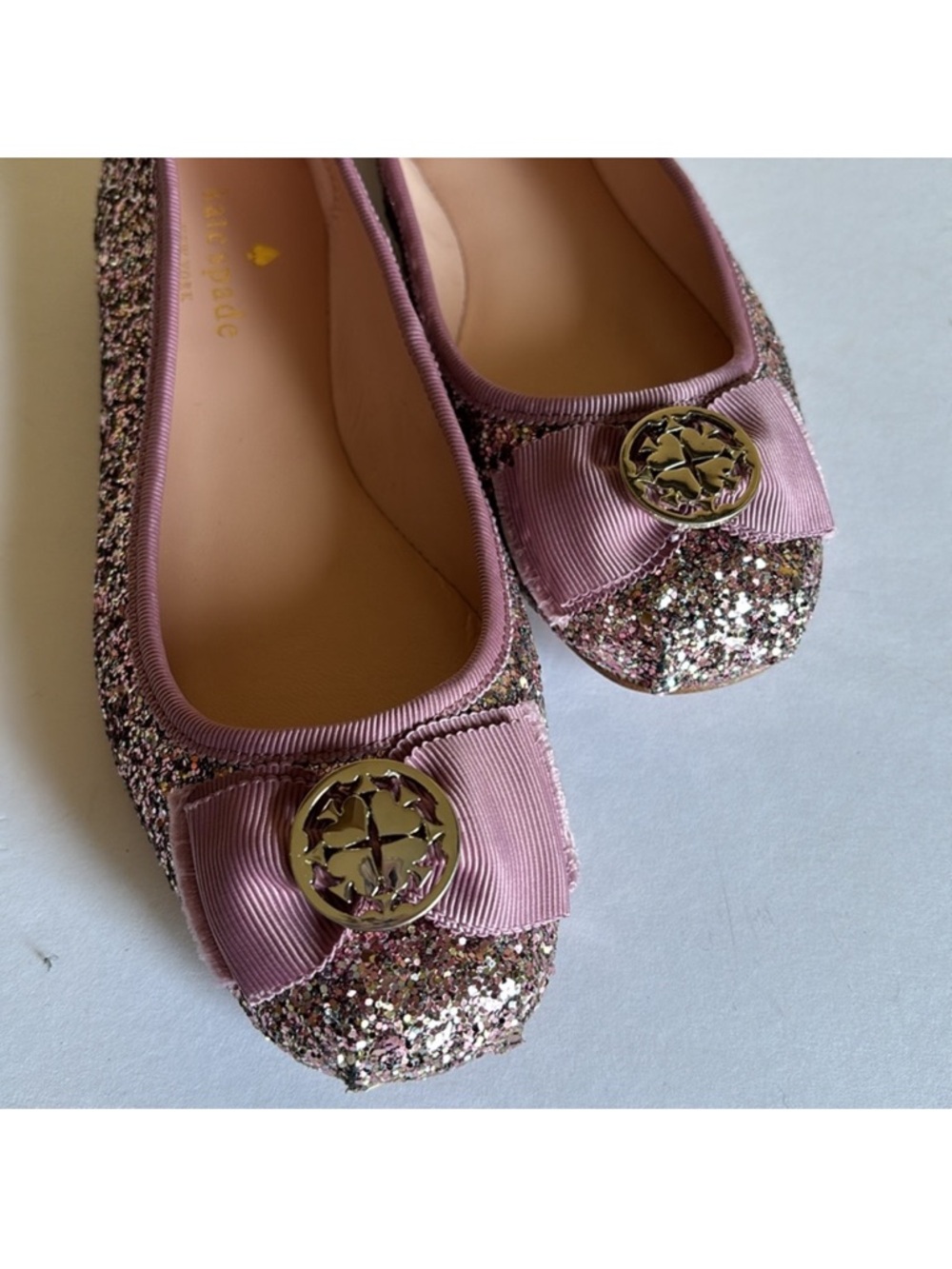 Kate Spade Fontana Too glitter ballet shoes